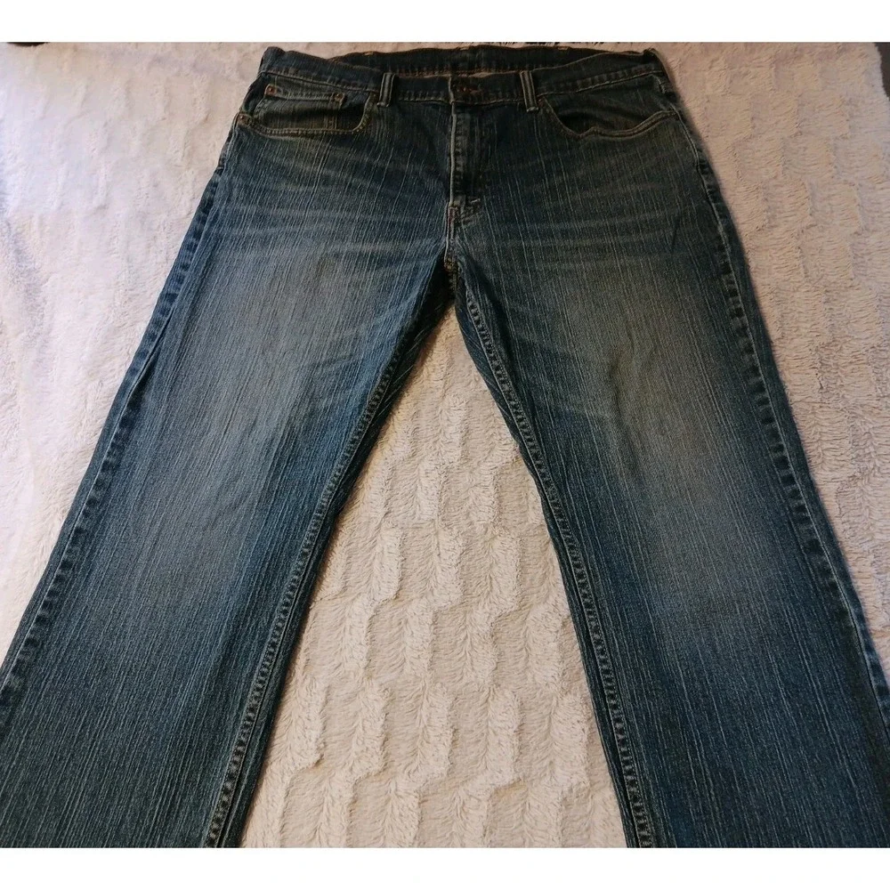 Levis 559 Jeans Relaxed Straight Dark Sand Wash Blue Denim Men's Size 38x30